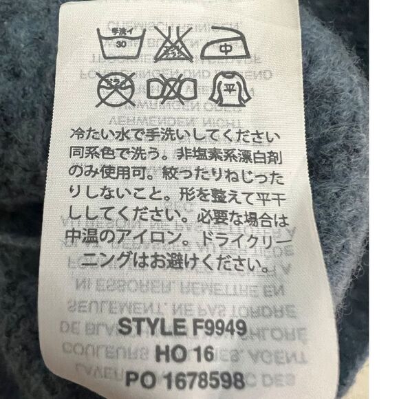 J. Crew Merino Wool Cardigan Sweater Long Sleeve Buttons Pockets Blue Women's L - Picture 5 of 6